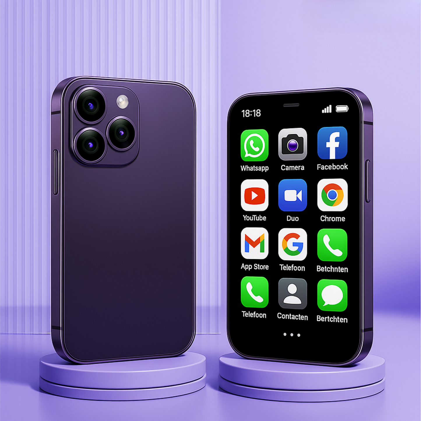 Mini-smarttelefon | For unge og gamle (+GRATIS ETUI)