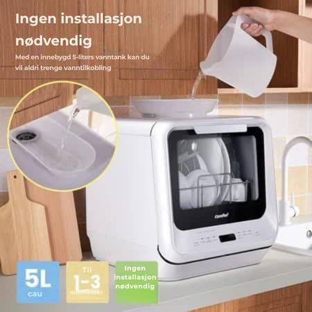 Mini oppvaskmaskin for benkeplate