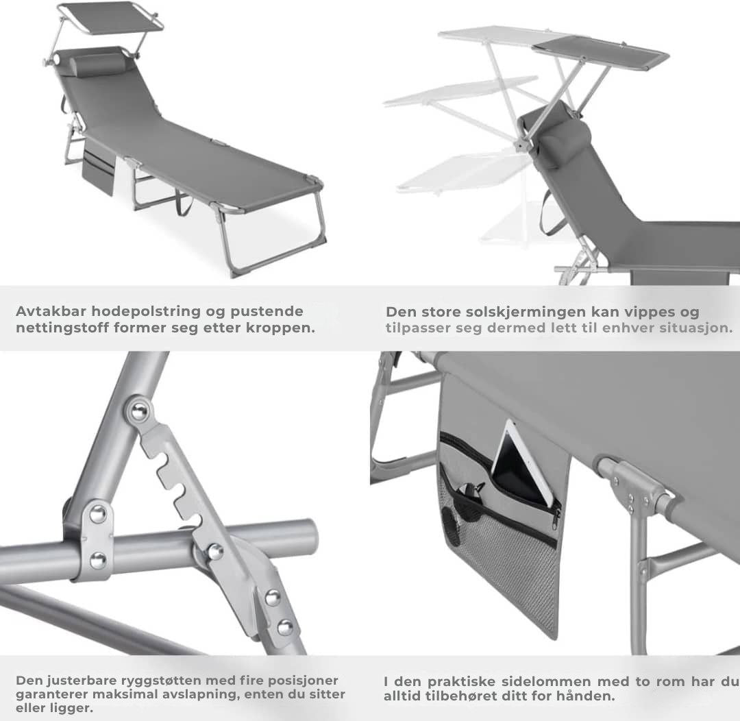 Sett med 2 liggestoler
