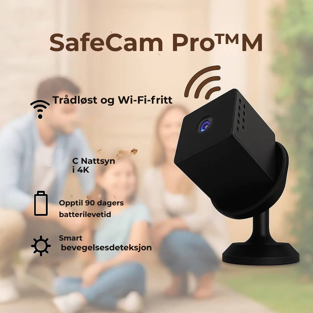 SafeCam Pro™ | Alltid sikker – selv uten internett eller strøm