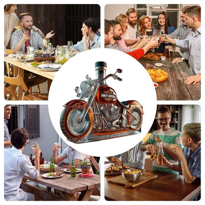 Creative glass wine bottle for motorcycles