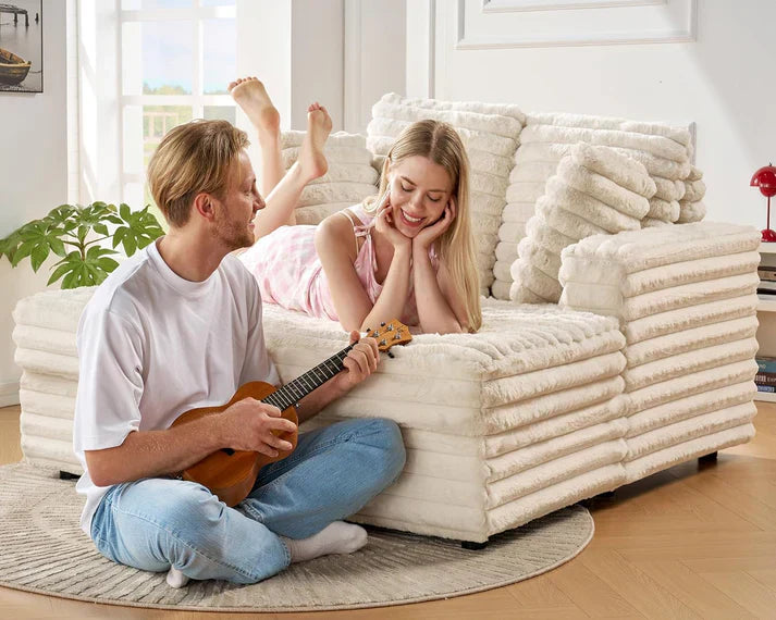 DreamLounge® XL - Self-inflating suede sofa