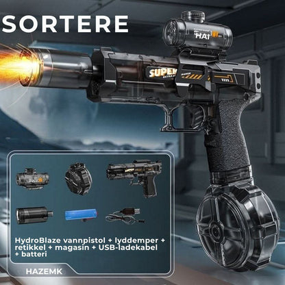 HydroBlaze™ - Elektrisk vannpistol med flammeeffekt