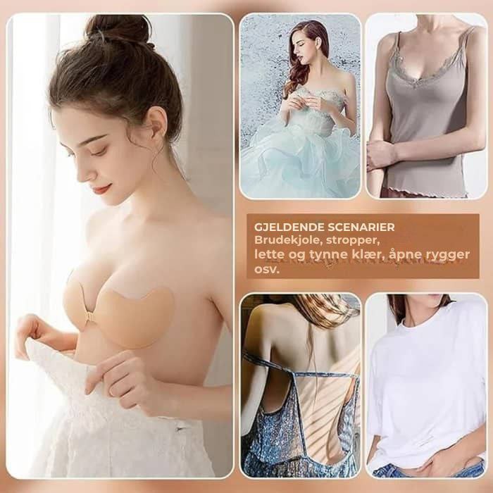 Sett med 2 selvklebende push-up-bh-er