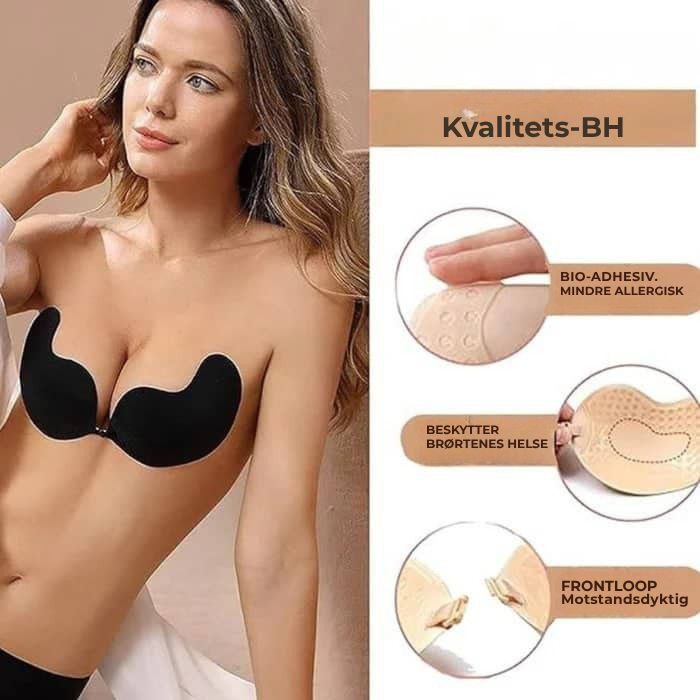 Sett med 2 selvklebende push-up-bh-er