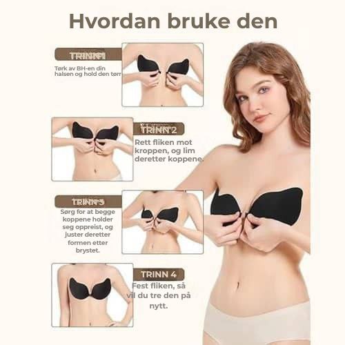 Sett med 2 selvklebende push-up-bh-er