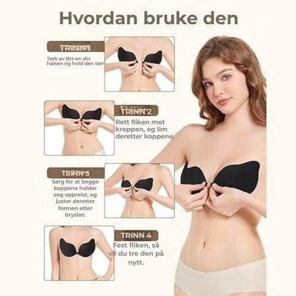 Sett med 2 selvklebende push-up-bh-er