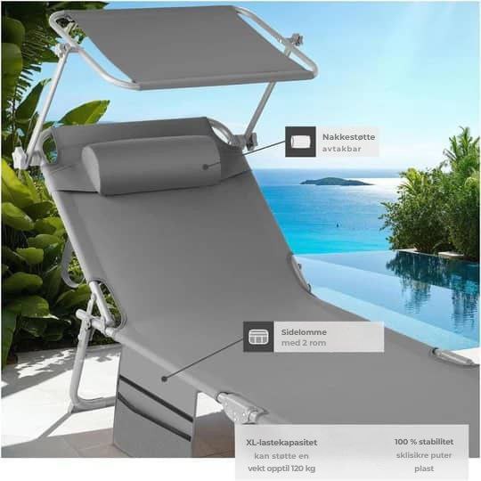 Sett med 2 liggestoler