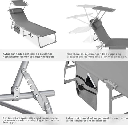 Sett med 2 liggestoler