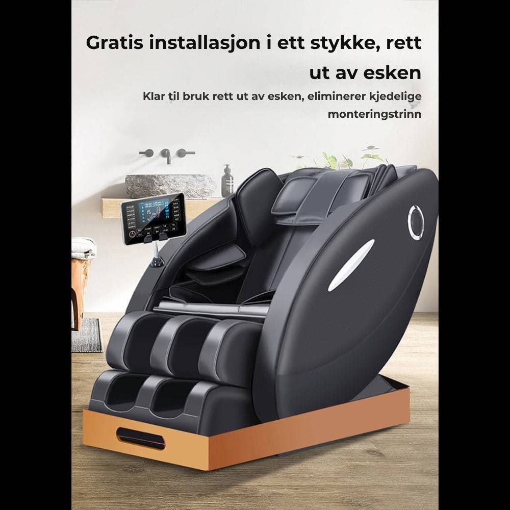 Massasjestol A5 – Varmeterapi, AI-styring, Zero Gravity og berøringsskjerm