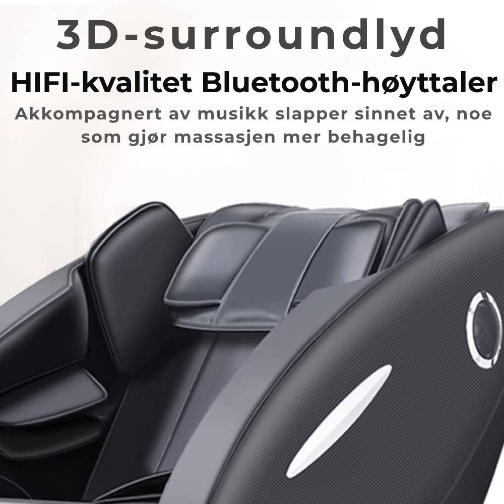 Massasjestol A5 – Varmeterapi, AI-styring, Zero Gravity og berøringsskjerm