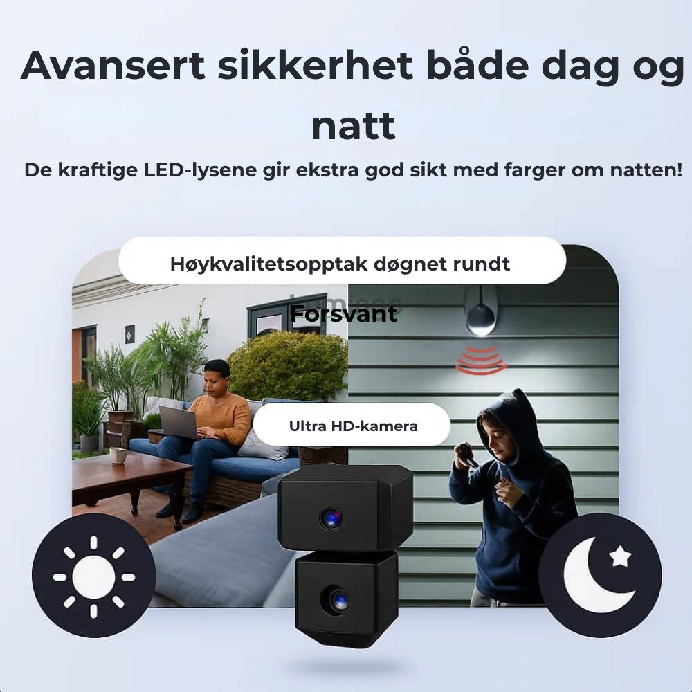 SafeCam Pro™ | Alltid sikker – selv uten internett eller strøm