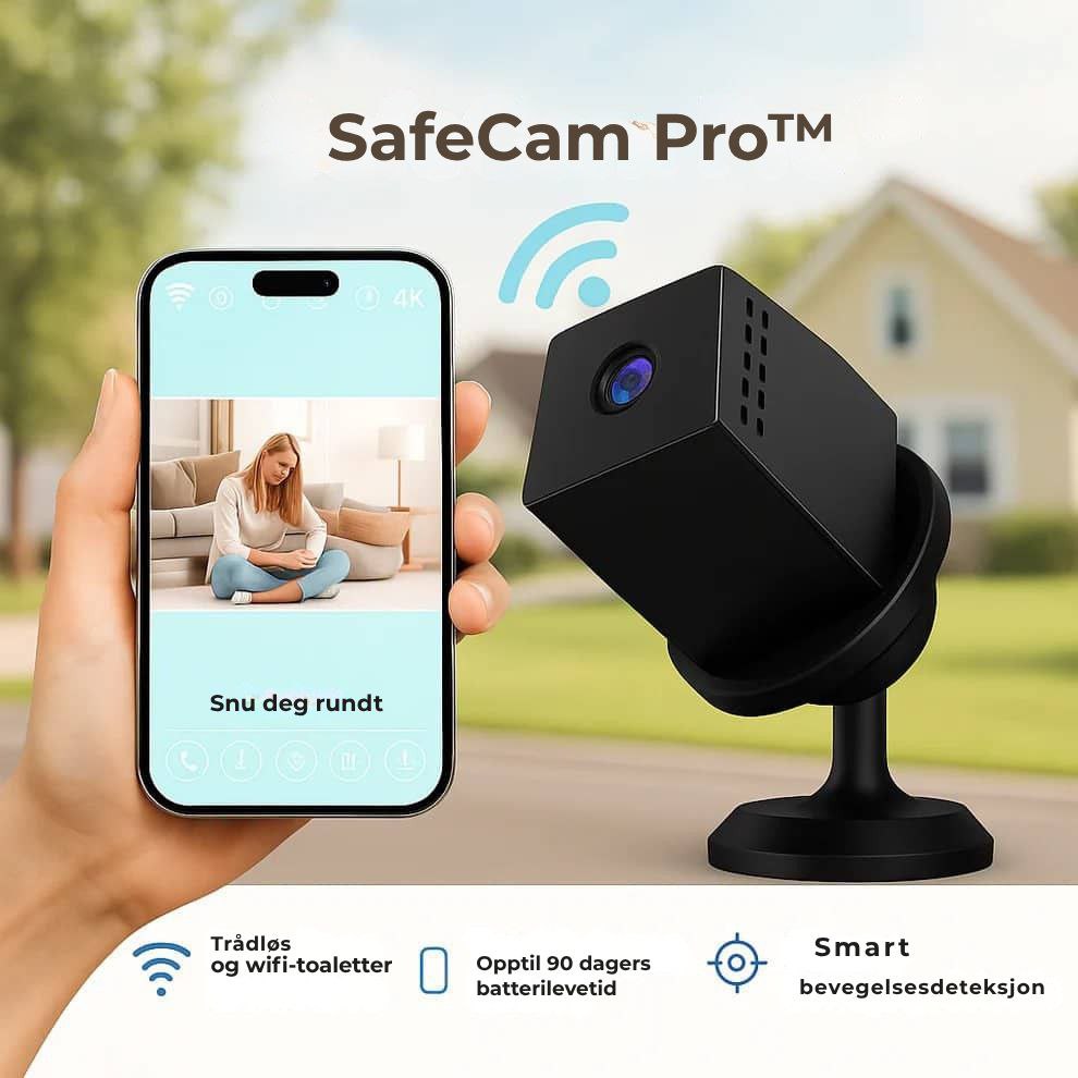 SafeCam Pro™ | Alltid sikker – selv uten internett eller strøm