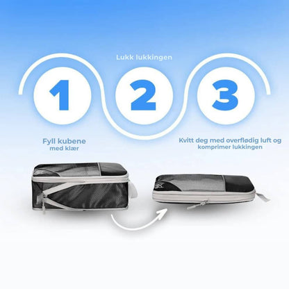 Packzy - Pakke med 5 kompresjonskuber