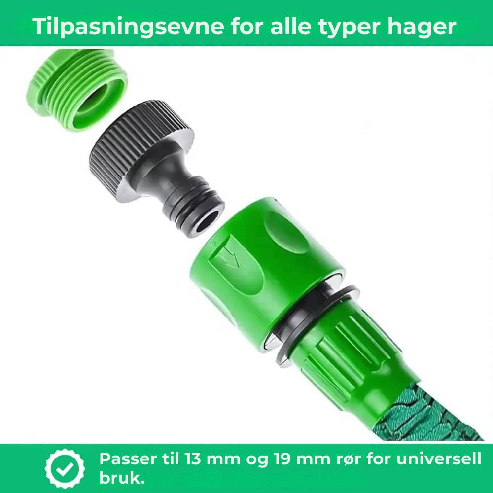 Aquaflex｜Uttrekkbar hageslange｜8 høytrykkssprøytemoduser