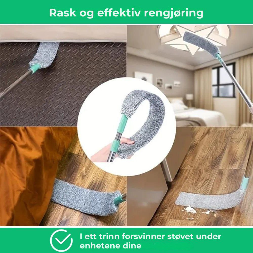 Ultraflat teleskopisk fjærkost for vanskelig tilgjengelige områder