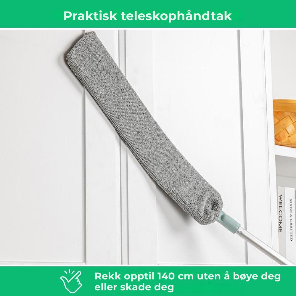 Ultraflat teleskopisk fjærkost for vanskelig tilgjengelige områder