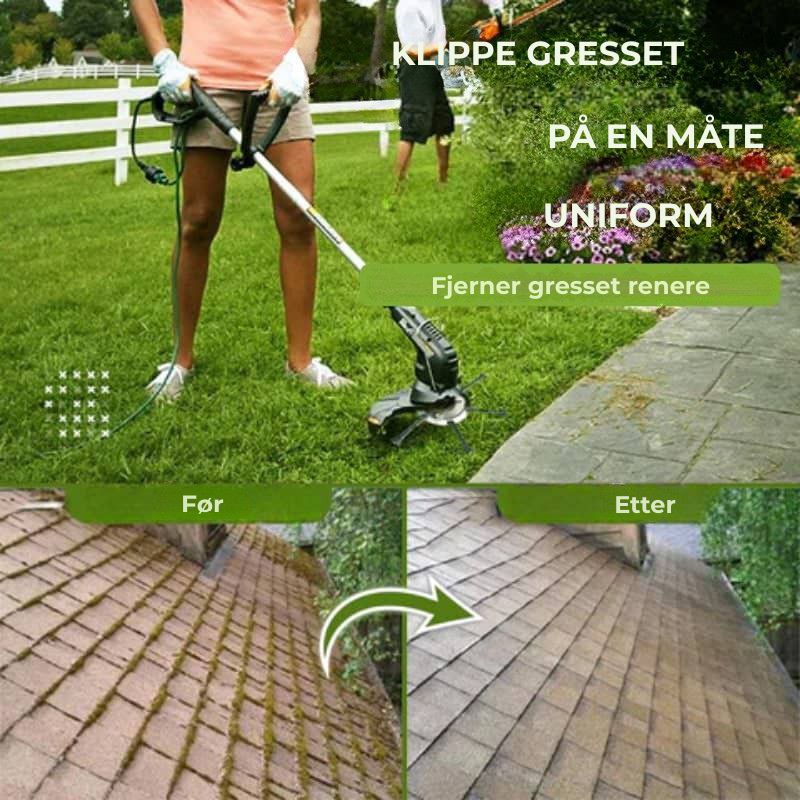 Gressklipperhodet har 6 grener flettet med slitesterk ståltråd