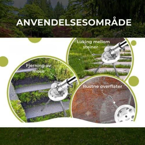 Gressklipperhodet har 6 grener flettet med slitesterk ståltråd