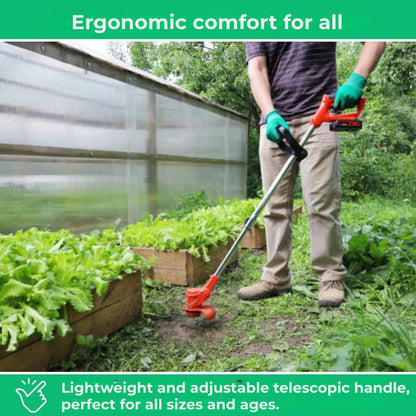 D80 PRO High-Power Cordless Brush Cutter – Cuts Grass, Bushes and Thick Branches