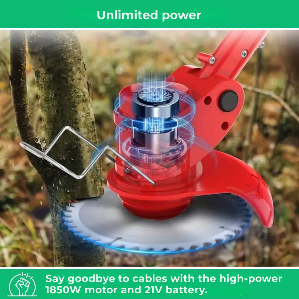 D80 PRO High-Power Cordless Brush Cutter – Cuts Grass, Bushes and Thick Branches