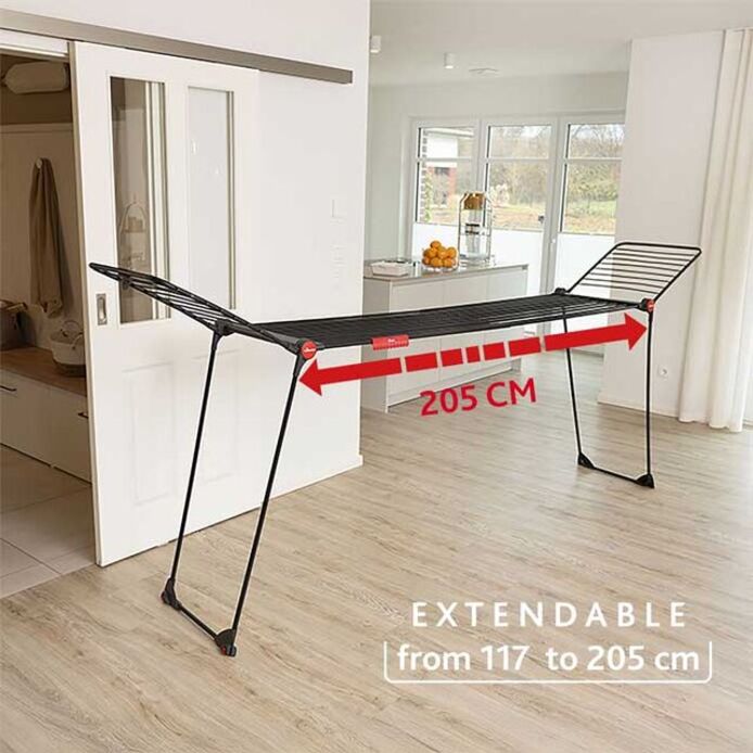 Vileda Infinity Flex® Indoor Clothes Dryer, XXL Lines over 2 Metres, Stable and Sturdy, Easy to Carry